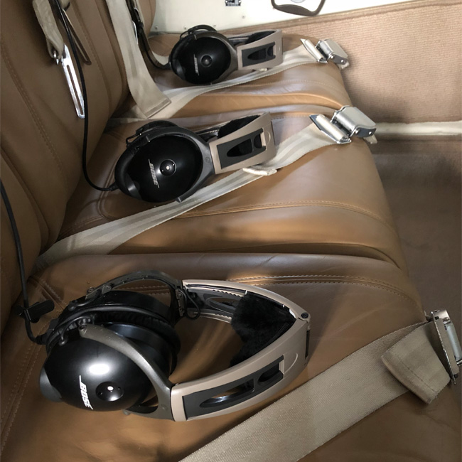 Noise Canceling Headphones during Helicopter Tour
