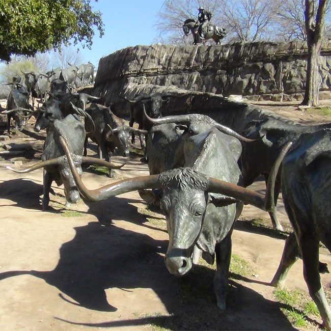 Cattle Drive Statue during Dallas Tour