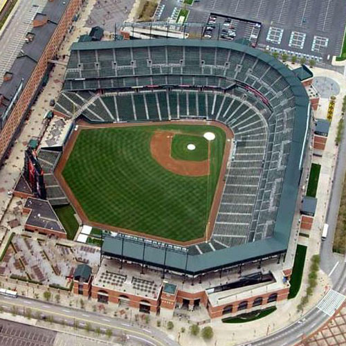 View of Camden Yards on Sightseeing Flight in Baltimore