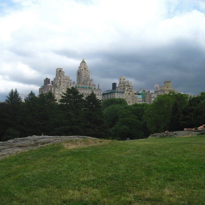 Central Park with Buildings in Background