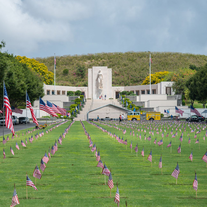 See the National Memorial Cemetery of the Pacific