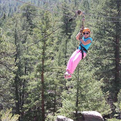 Ziplining in Idaho Springs