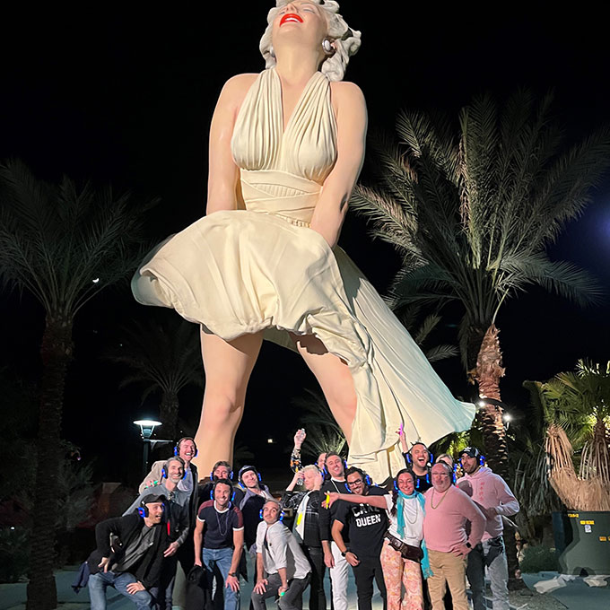 Group Silent Disco in Palm Springs