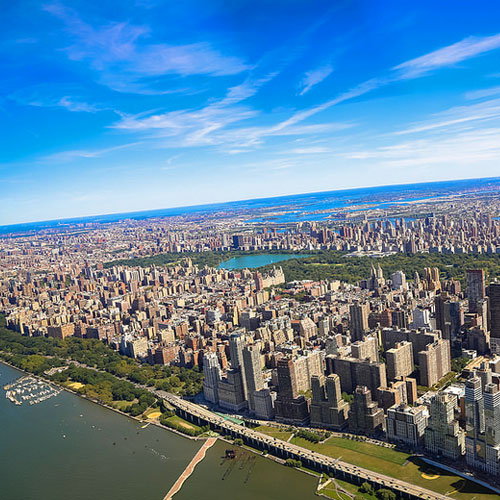 View of New York City from Helicopter Tour