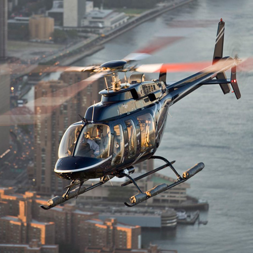 Helicopter in Flight in New York
