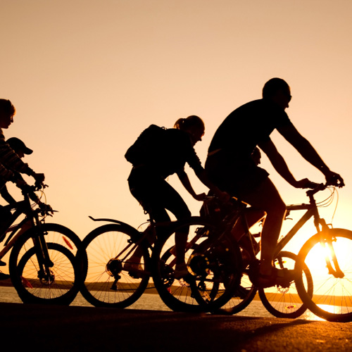 Sunset Ride During La Jolla Bike Tour in San Diego