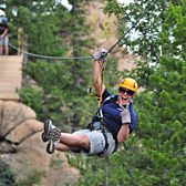 Ziplining in Rocky Mountains 