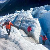 Group Hiking up Glacier