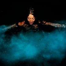Woman Swimming in Bioluminescence Bay