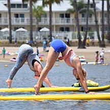 Stand up Paddle board Yoga in Marina Del Rey