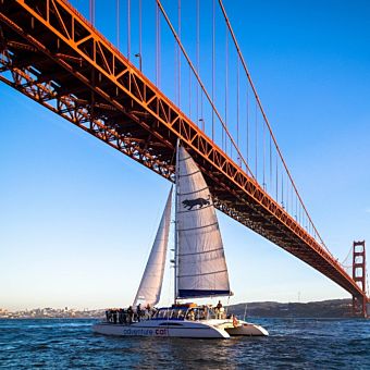 Golden Gate Bridge during San Francisco Catamaran Cruise 