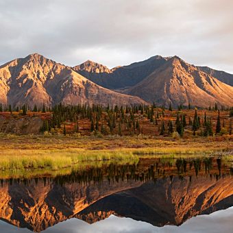 Mountains with Lake Reflection Mountains with Lake Reflection
