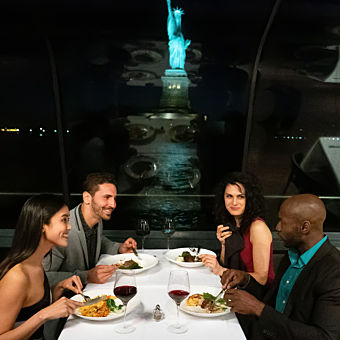 NYC Gourmet Dinner Cruise with view of Statue of Liberty