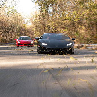 Race a Lamborghini Huracan and Ferrari 488 GTB