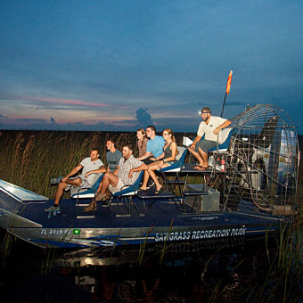 Airboat Adventure at Night near Fort Lauderdale