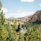 Ziplining in Rocky Mountains