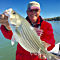 Hybrid Fishing Striped Bass on Lake Norman near Charlotte