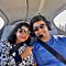 Couple in on a scenic ariplane tour