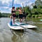Friends Stand Up Paddle Board Yoga