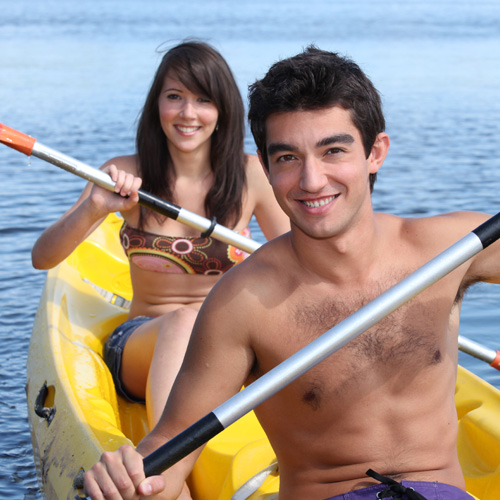 Couple Kayaking in Santa Barbara