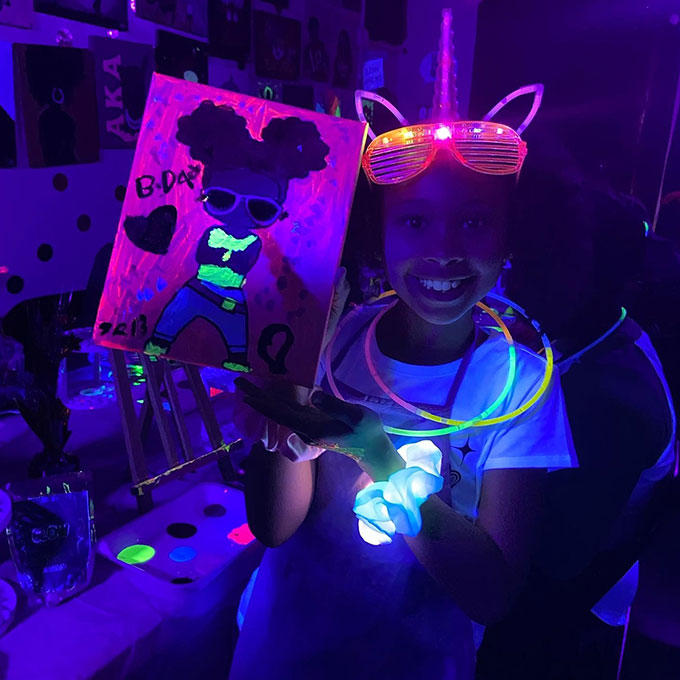 Glow-In-The-Dark Paint Party