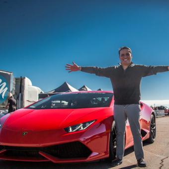 Racing a Lamborghini near Boston