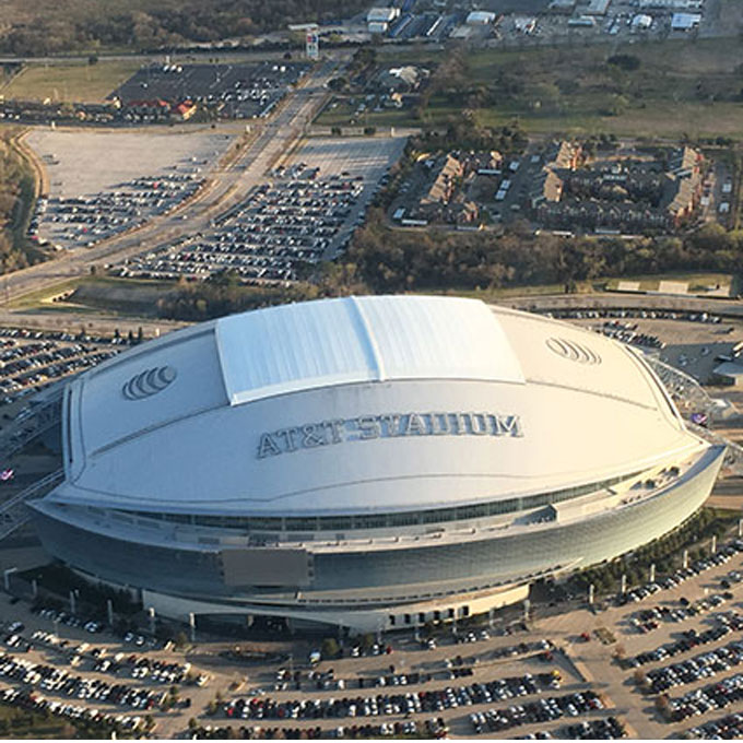 Aerial Tour over AT&T Stadium in Dallas